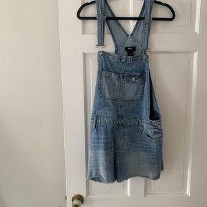 Mossimo Denim Overall Shorts Size Large